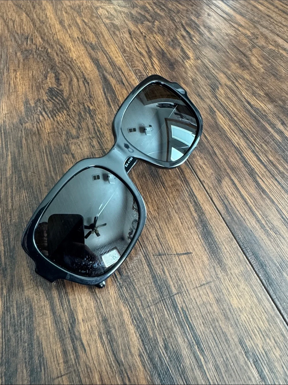 Emporio Armani Men’s Black Rectangular Sunglasses with Dark Lenses